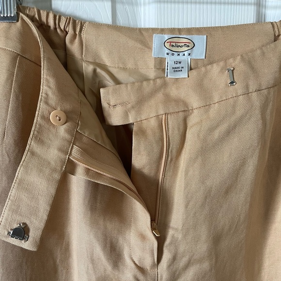 NWT Talbots silk linen trouser pants - Picture 3 of 11